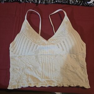 Cream Lace Crop Top/Bralette